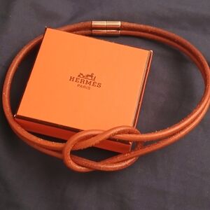 Hermès leather Choker
